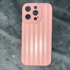 Pink Striped iPhone 16 Pro Case